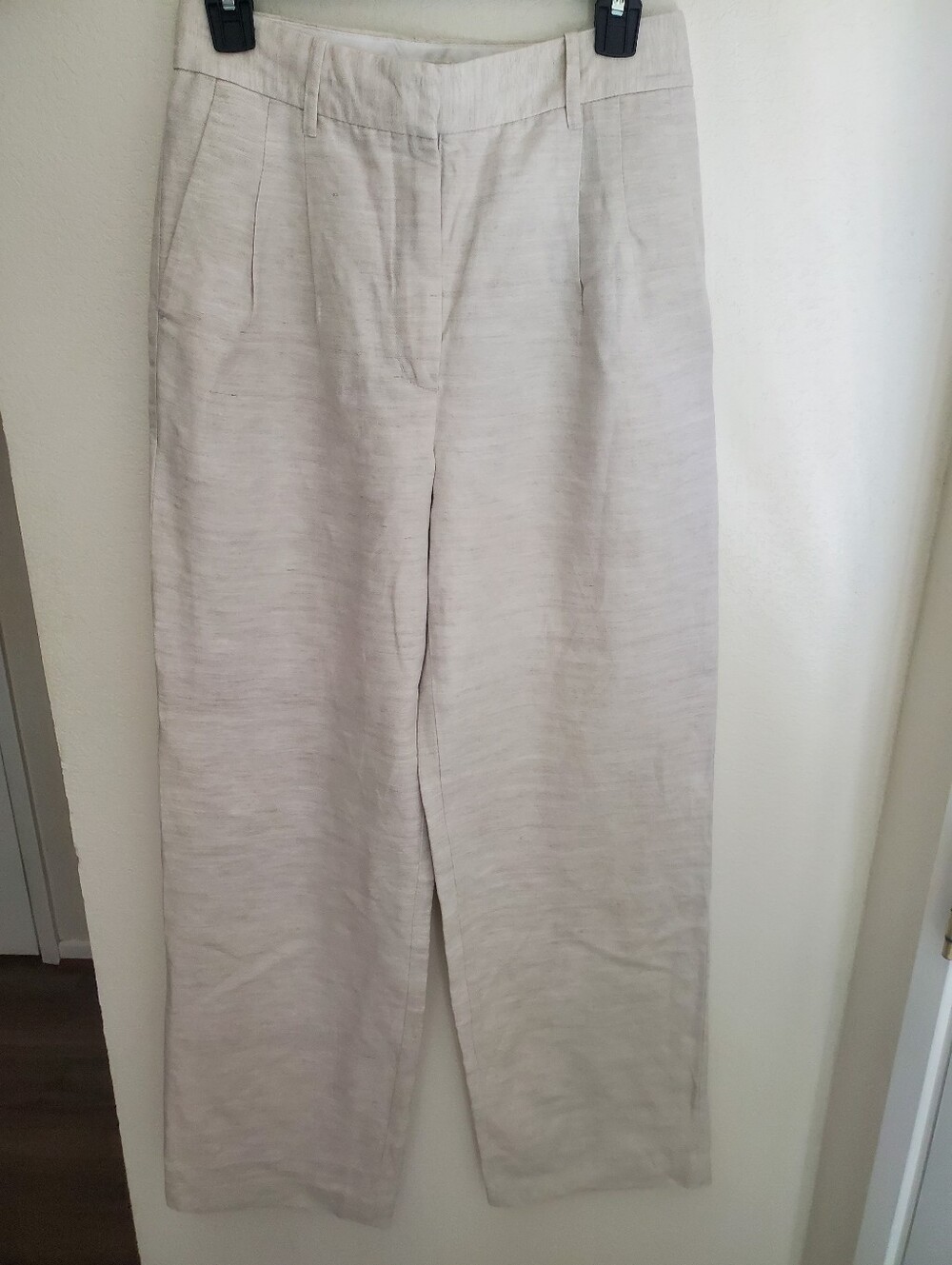Aritzia The Effortless Pant CruiseLinen in Natural Ecru Sz 6 NWOT - Picture 7 of 16